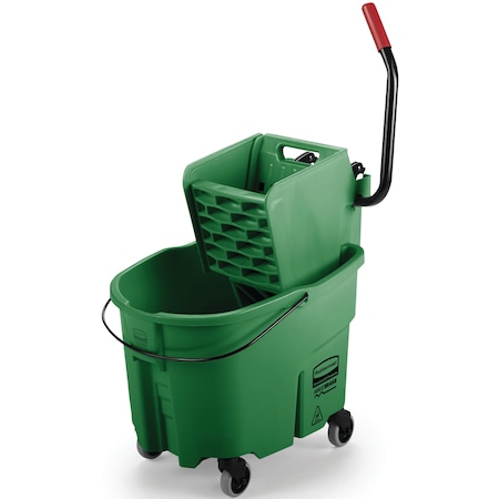 Rubbermaid Commercial 35 qt Mop Bucket and Wringer Combination, Green, Plastic FG758888GRN
